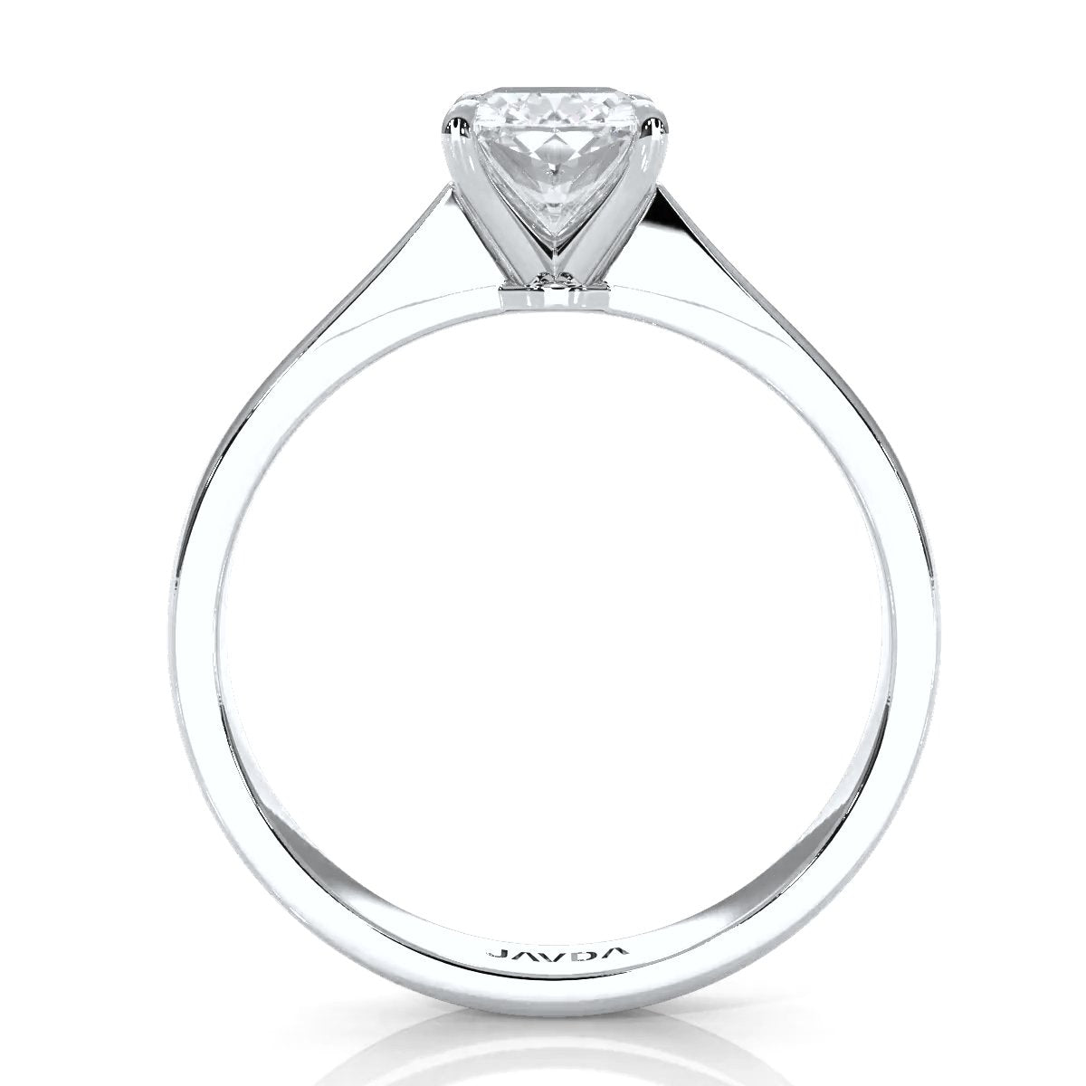 3g Lab Grown Diamond Tapper Solitaire IGI Certified Engagement Ring Setting 2mm 1.00 Ctw.
